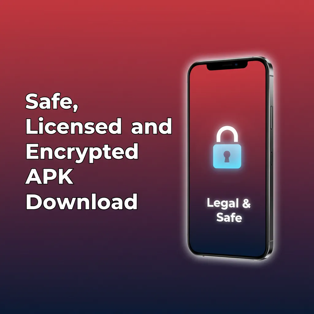 Licensed 1Red APK download on phone with padlock, SSL encryption, anti-fraud checks, official links only.
