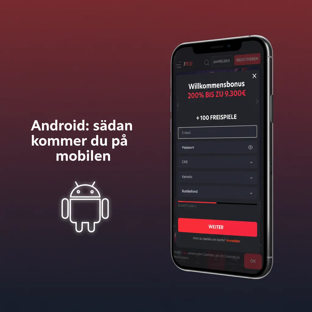 Android Chrome med menuen Føj til startskærm for at tilføje 1Red som PWA-ikon på startskærmen som fuldskærmsapp.