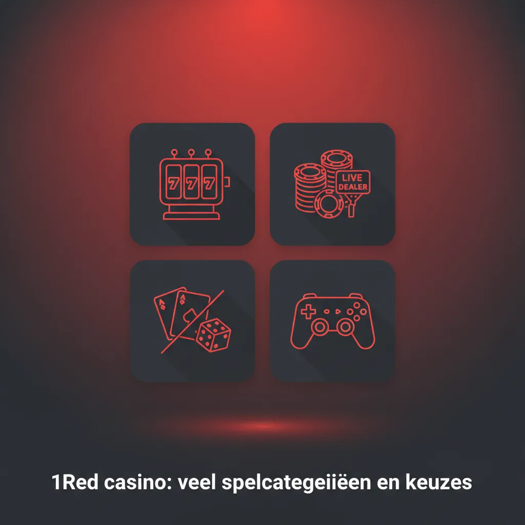 1Red Casino lobby met veel spelcategorieën en snelle filters: slots, Megaways, crash, tafelspellen, video poker, jackpots.