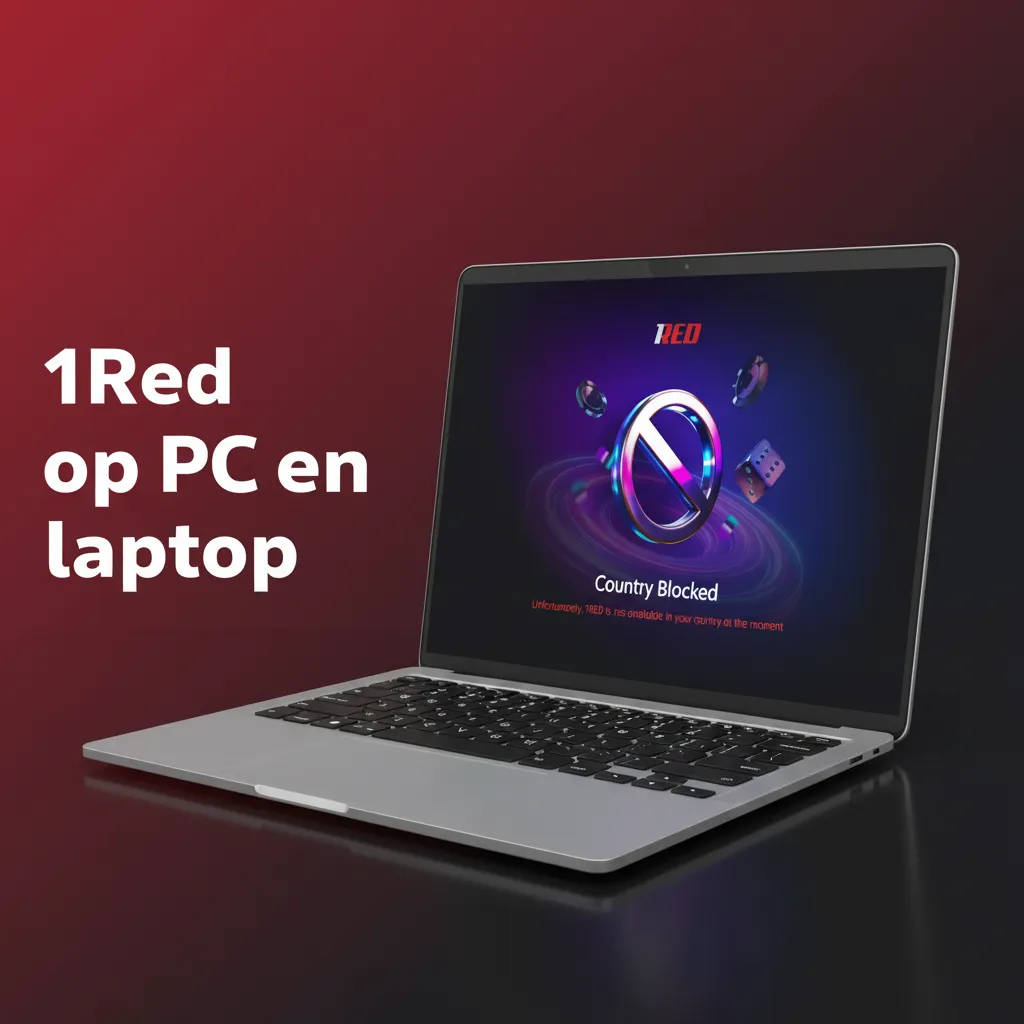 PC en laptop tonen 1Red-website; speel direct in browser: inloggen, bonus checken, storten of live tafel starten.