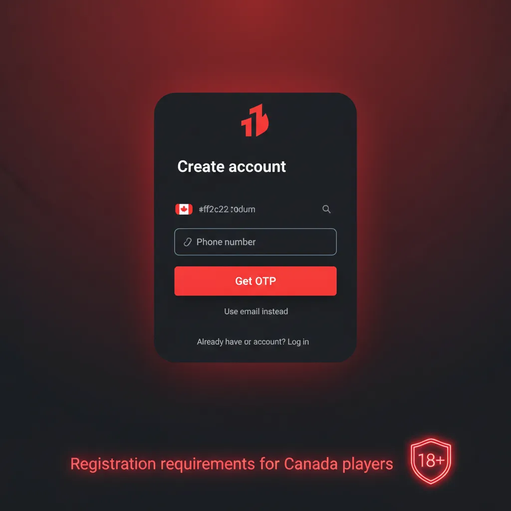Canada registration requirements: legal age (18/19+), full details, one account, ID and address proof, CAD, legal location.