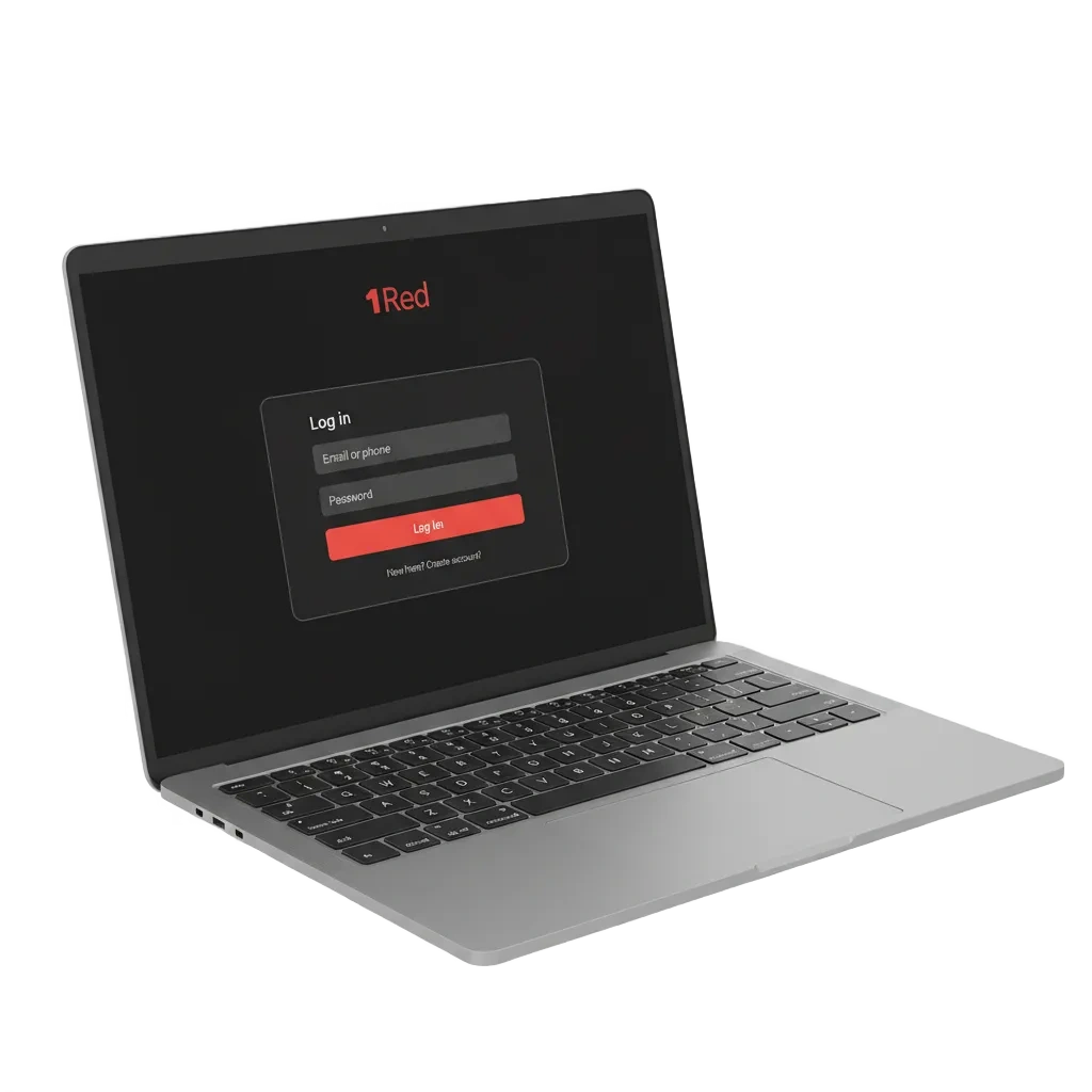 Hurtigt 1Red-login for danske spillere på web og mobil; e-mail/adgangskode, 2FA, adgang til odds og casino