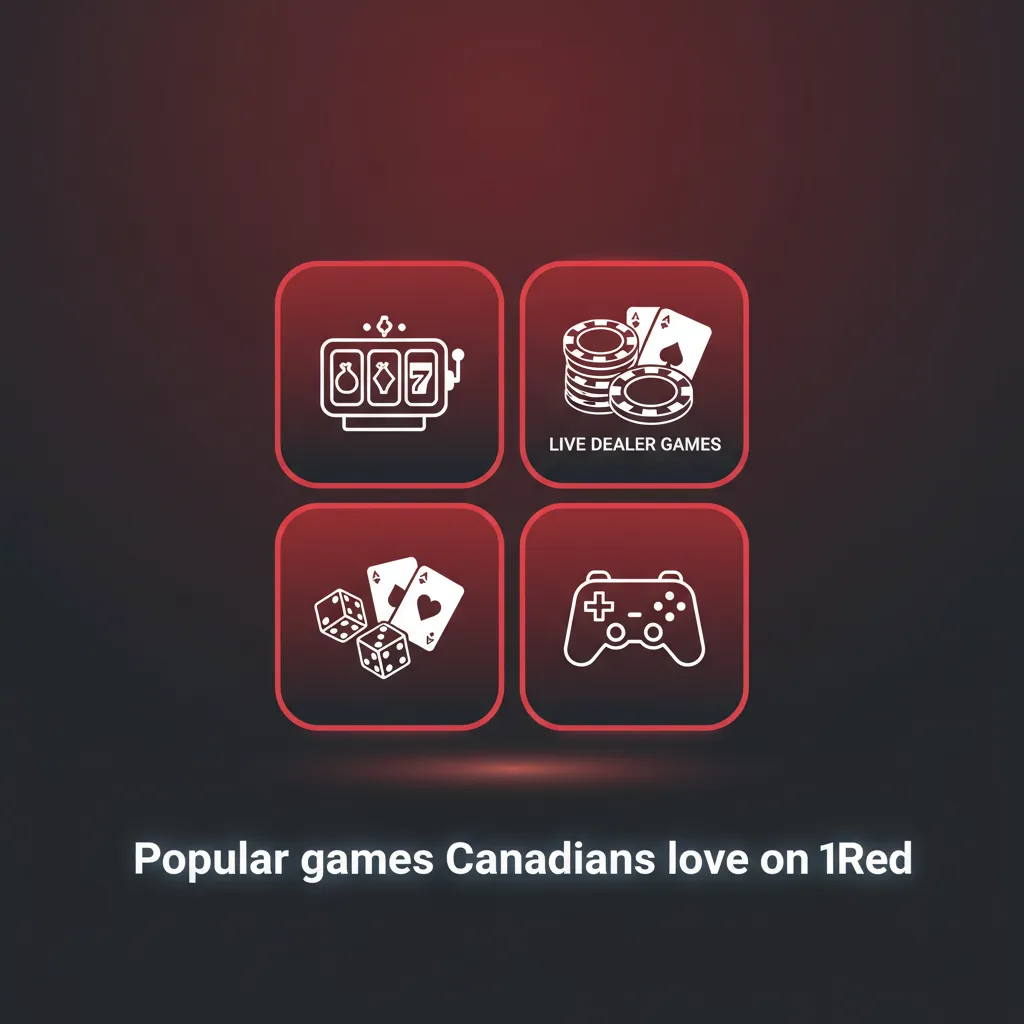 1Red promo banner showing popular Canadian slots: Sweet Bonanza, Book of Dead, Gates of Olympus, Big Bass Bonanza and more.